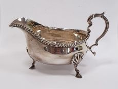 Victorian silver sauceboat, Birmingham 1859, maker Mappin & Webb, 6ozt approx.