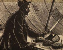 Claire Leighton (1898-1989) Reproduction of four woodcuts 