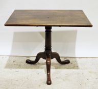 Rectangular occasional table on single pedestal base to three ogee feet, 86cm x 68cm