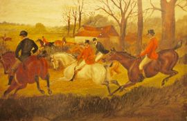 Joseph Willis (19th century school)  Oil on board Hunting scene, marked verso 'Joseph H Wallis