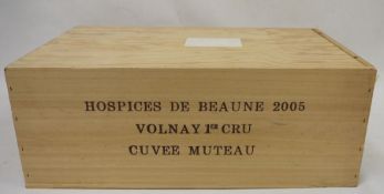 One case (box 12 bottles) Hospices de Beaune 2005, Volnay Premier Cru, Cuvee Muteau  Condition