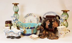 Large treacle glazed teapot, a James Kent Longton 