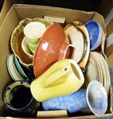 A Crown Clarence part dinner service, a Denby jug, together with assorted china and glass. (5