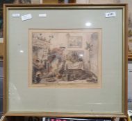 After James Gillray (1756-1815) Coloured engraving 