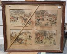 After H Thomson Set of four hunting prints (4)