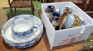 Alfred Meakin Normandy wash bowl and jug together with various modern Chinese / Japanese vases (1
