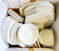 Myott Meakin white glazed part-dinner service, a quantity of Luton blue and white-ware together with