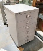 Pair of Bisley metal filing nests of drawersCondition ReportSome surface scratches and scuffs,