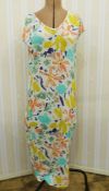 Paul Smith jersey sleeveless patterned dress, an Isabel Morant orange and black cotton kaftan, a
