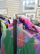 Dress rail, 157cm high x 174cm wide