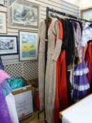 Dress rail, 190cm high  Condition Report.