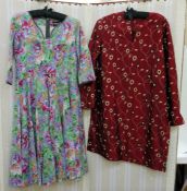 Assorted designer cotton dresses to include Albertine Burdett Bespoke Dressmakers, London, various