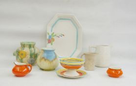 Mixed lot of early 20th century ceramics to include Clarice Cliff, Beswick and Crown Ducal (8)