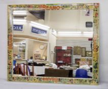 Beano collage framed mirror, 104cm x 89cm