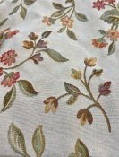 Curtains, assorted tea-towels and various sewing patterns (1 box)