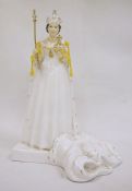 Modern Coalport model of Queen Elizabeth II, 23cm high