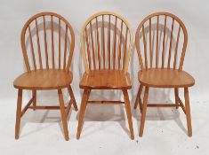 Three modern assorted stickback chairs (3)