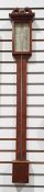 19th century mahogany stick barometer, unmarked