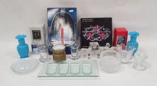 A Muurlanlasi glass sconce, Muurlanlasi glass votive candle holder, various Iittala candle