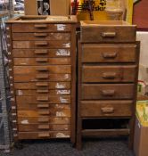 Large quantity of Meccano, loose in two wooden collectors cabinets Condition ReportMeccano tower not