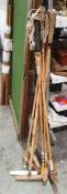 Five polo sticks by Salter & Son of Aldershot and three others (8)