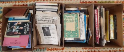 Four boxes of assorted books (4 boxes)