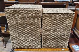 Two wicker laundry baskets (2)