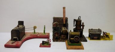 Assorted static steam engines (1 box)