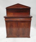 Late 19th century mahogany chiffonier with two cupboard doors, 90cm x 125cm