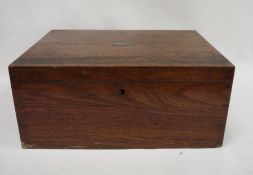 Oak-cased canteen of electroplated cutlery Condition Report Split to the lid doesn't travel the