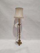 Brass standard lamp