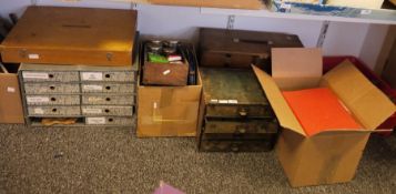 A large quantity of loose Meccano, in various collectors cabinets and boxes Meccano magazines etc