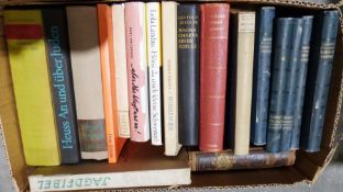 Large quantity of volumes to include poetry, history novels, biography, travel (5 boxes)