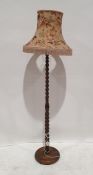 Oak barleytwist standard lamp