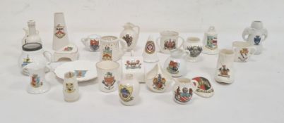 Assorted crestedware and Paragon mug 'Now Where Is That Horrid Cat', etc (2 boxes)