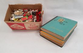 Collection of matchboxes comprising three albums and a box of loose matchboxes