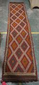 Old Suzni kilim runner, 310cm x 67cm
