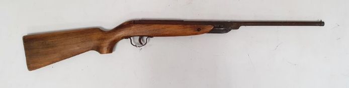 Air rifle (a/f), a shooting stick and various other items Rifle is marked 
