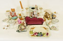 15 various marble and onyx eggs, a pair of studio pottery lidded tureens and various china and