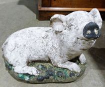 Composite stone model of a pig