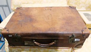 Vintage leather suitcase
