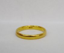 22ct gold wedding band, 3g approx. Condition ReportApprox size 'L'