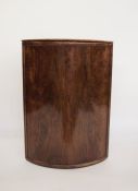 Mahogany corner lift-top linen box, 75cm high  Condition Reportthe top is stained, the string