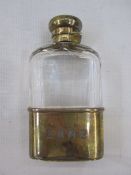 Silver-mounted hip flask, London 1901
