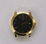 LOT WITHDRAWN Gent's rolled gold Omega automatic chronometer wristwatch with matte dark brown