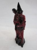 Royal Doulton flambe wizard, 25cm high