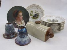 'Sofa Fils (Limoges) Europeen' (sic) dinner plates, all decorated with a turkey and pine trees, gilt