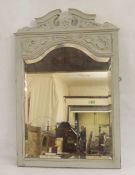 19th century mirror with fretwork carving and one further mirror (2)