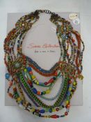 Sveva Italian handmade multiple-strand bead necklace in box