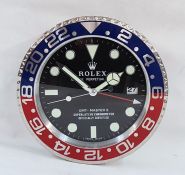 WITHDRAWN  Modern wall clock in the form of a Rolex Oyster Perpetual GMT-Master II watch - a
